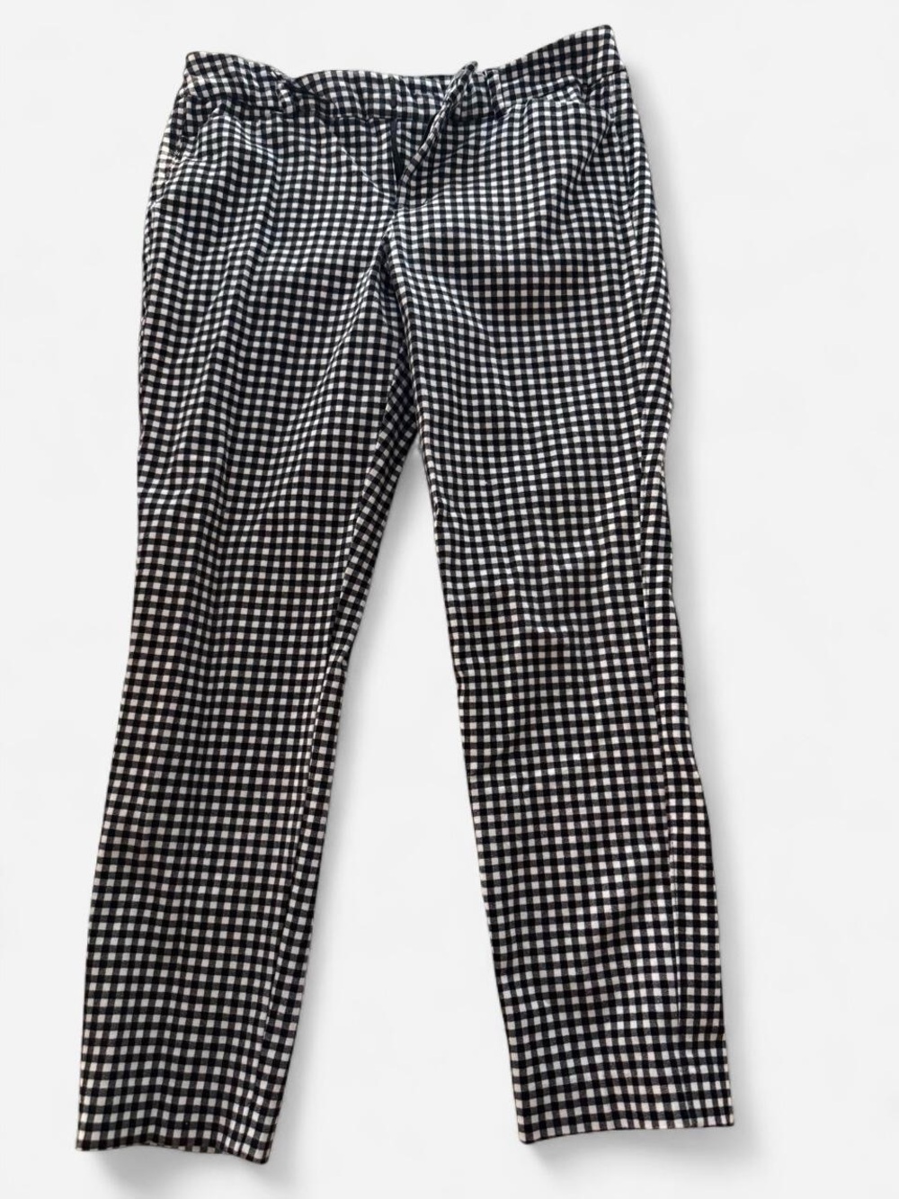 Old Navy Black & White Gingham Cropped Pants
